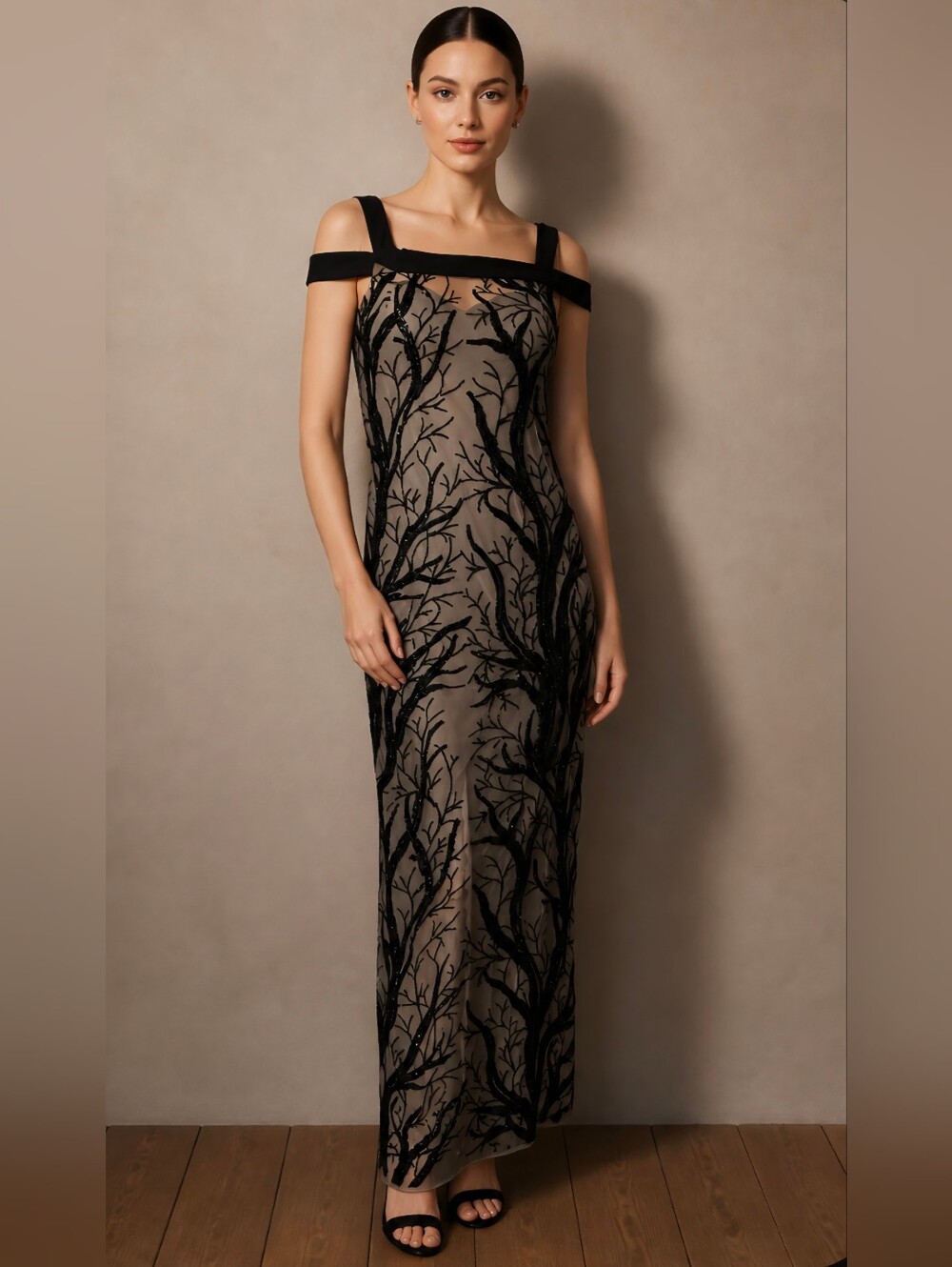 Carlota Alfaro Prêt-à-Porter Sequined Sheer Dress Vintage Deadstock NWT Size M